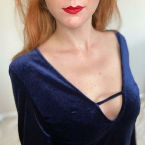 Blue Velvet Dress